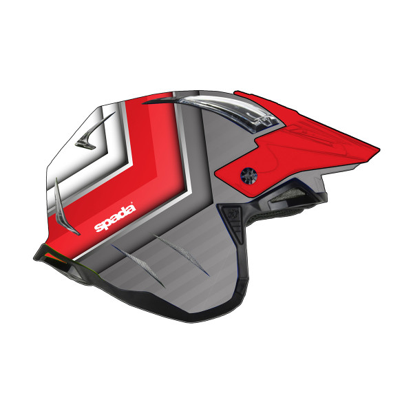 Spada Spada rock 06 stasis grey/red x-small helmet